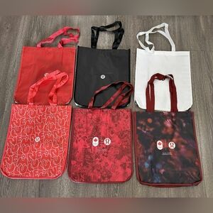 6x Lululemon reuseble tote bags large size